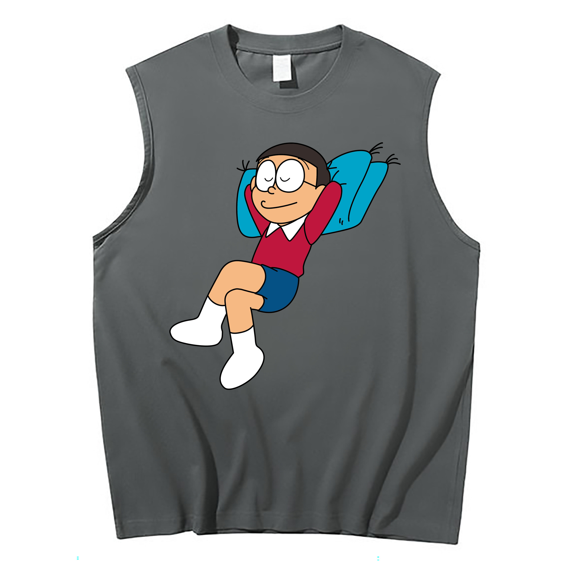 （画像用） ドラえもん 野比 のび太 Doraemon Nobita Nobi コットン100％タンクトップ（フロントプリント）